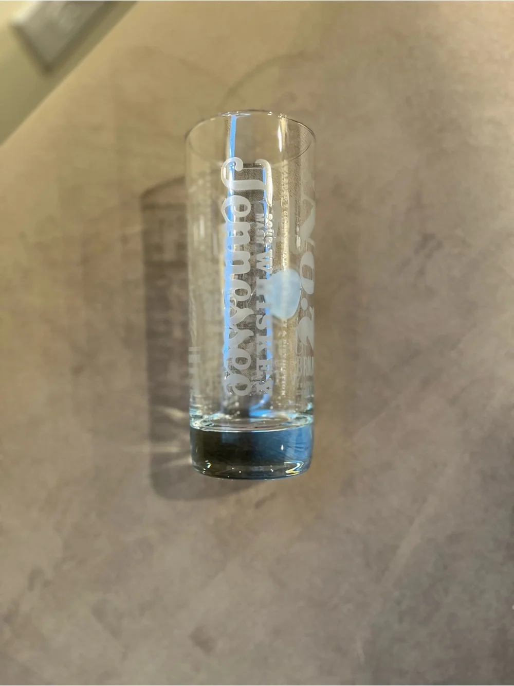 Jack Daniel's Sour Mash Etched Tall Highball Glass - Clear 8 oz.